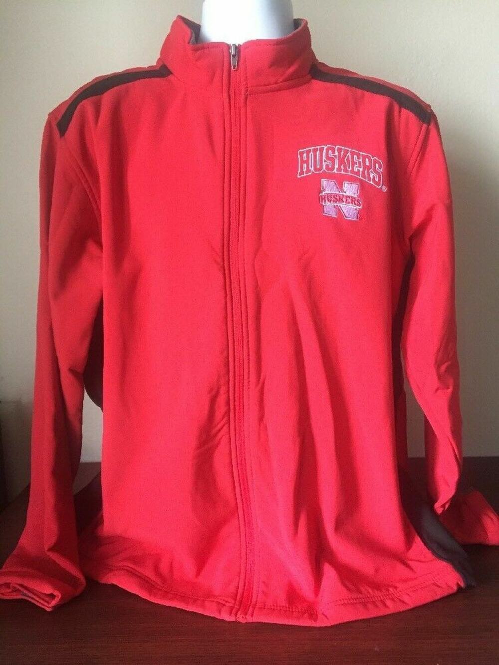 Nebraska Cornhuskers Full Zip Light Jacket Men’s Large Red